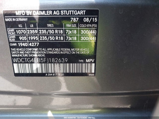 2015 MERCEDES-BENZ GLA 250 WDCTG4EB5FJ182639 Photo 8