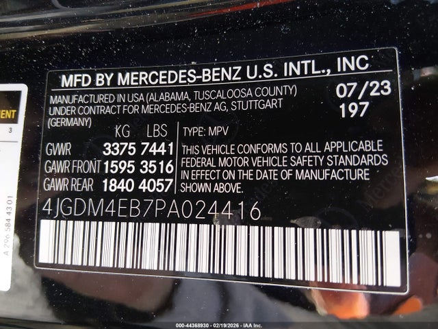 2023 MERCEDES-BENZ EQS 580 SUV 4JGDM4EB7PA024416 Photo 8