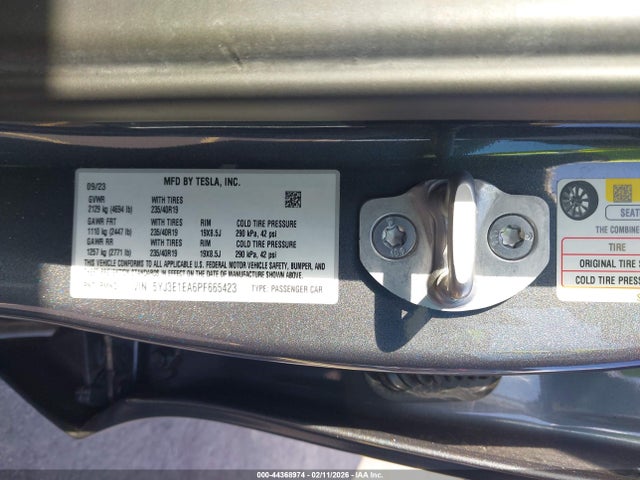 5YJ3E1EA6PF665423 Tesla Model 3 Rear-wheel Drive