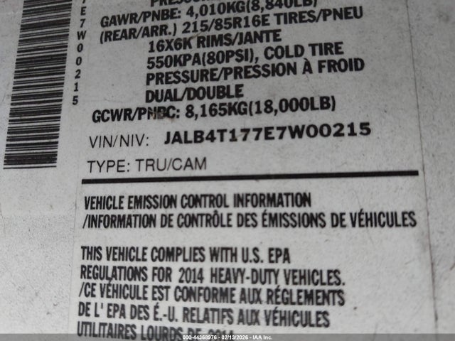 JALB4T177E7W00215 Isuzu Commercial Van