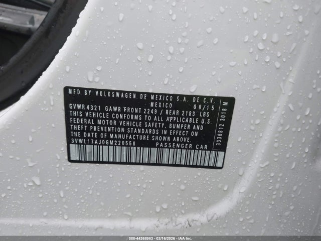 3VWL17AJ0GM220558 Volkswagen Jetta 1.8t Sel