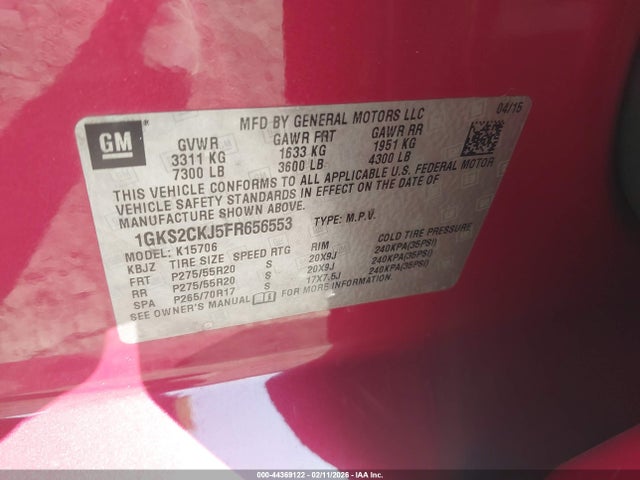 Продажа на аукционе авто 2015 Gmc Yukon Denali, vin: 1GKS2CKJ5FR656553, номер лота: 44369122