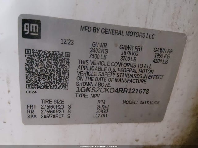 2024 GMC YUKON 1GKS2CKD4RR121678 Photo 8