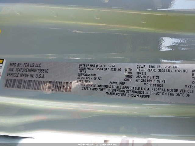 2024 JEEP WRANGLER 1C4PJXEN9RW138610 Photo 8