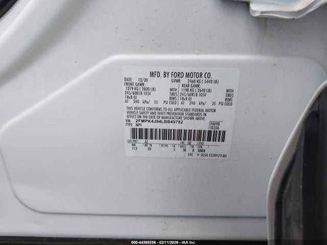 Ford EDGE SEL 2020 2FMPK4J94LBB49782 Image 9