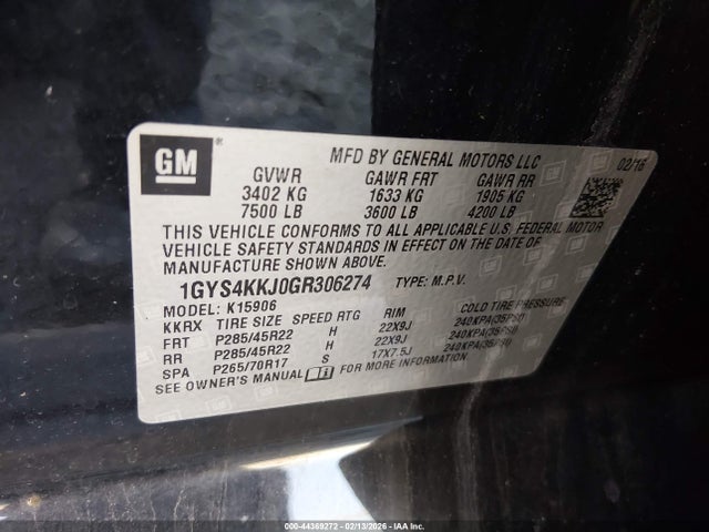 2016 CADILLAC ESCALADE ESV 1GYS4KKJ0GR306274 Photo 8