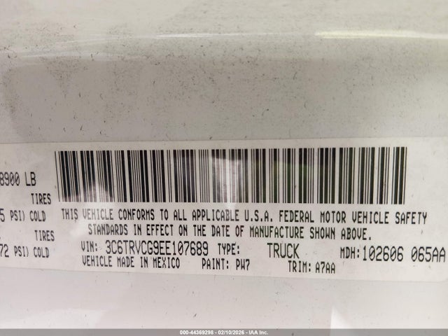 RAM Promaster 2500 High Roof 2014 3C6TRVCG9EE107689 Image 9