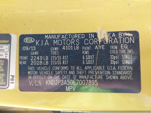 2014 KIA SOUL KNDJP3A50E7007895 Photo 8
