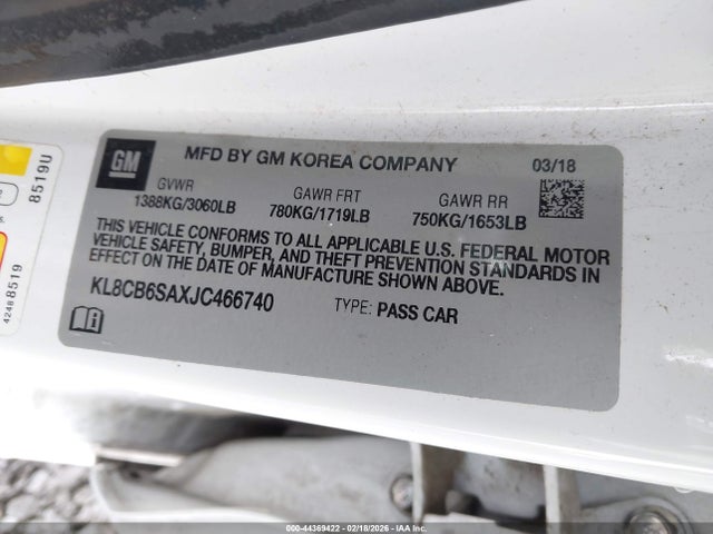 Chevrolet Spark Ls Cvt 2018 KL8CB6SAXJC466740 Image 9