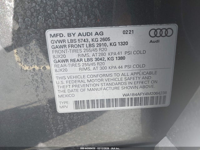 2021 AUDI SQ5 WA1B4AFY4M2064238 Photo 8