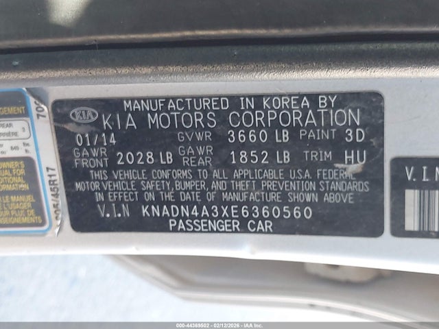 KIA Rio Sx 2014 KNADN4A3XE6360560 Image 9
