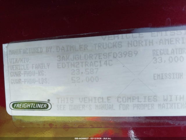 Freightliner Cascadia 125 2014 3AKJGLDR7ESFD3989 Image 8