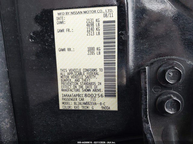 2012 NISSAN MAXIMA 1N4AA5AP8CC800256 Photo 8