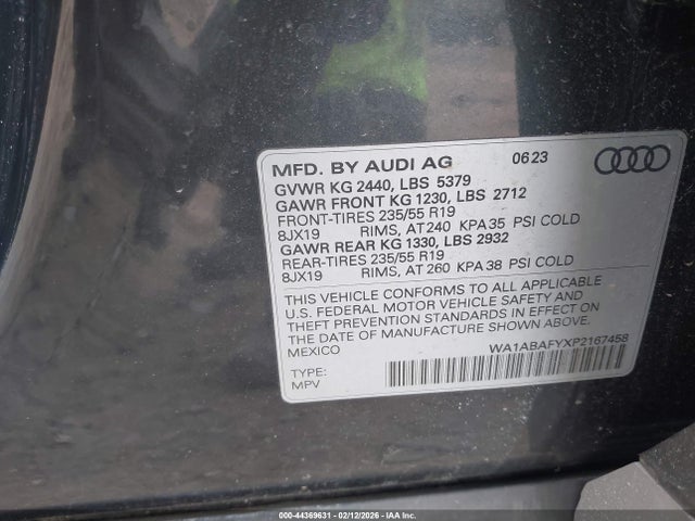 Продажа на аукционе авто 2023 Audi Q5 Premium 40 Tfsi Quattro S Tronic, vin: WA1ABAFYXP2167458, номер лота: 44369631