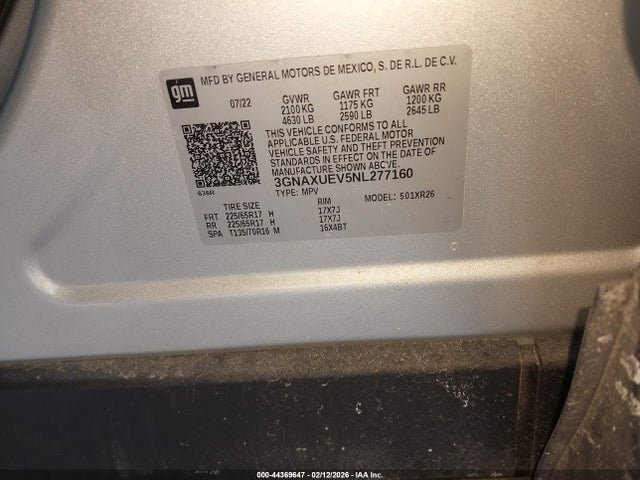 2022 CHEVROLET EQUINOX 3GNAXUEV5NL277160 Photo 8