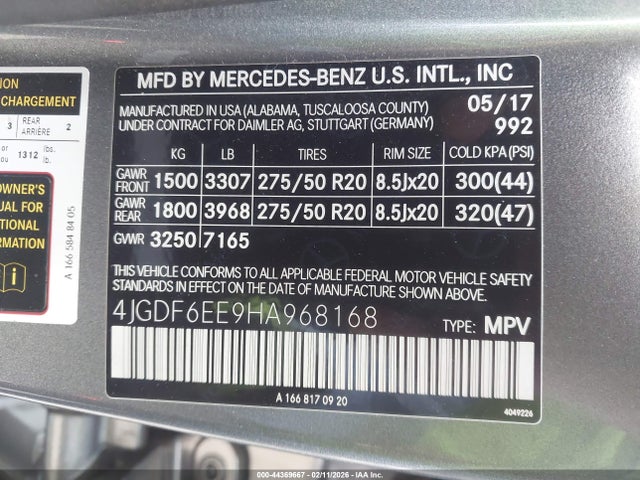2017 MERCEDES-BENZ GLS 450 4JGDF6EE9HA968168 Photo 8