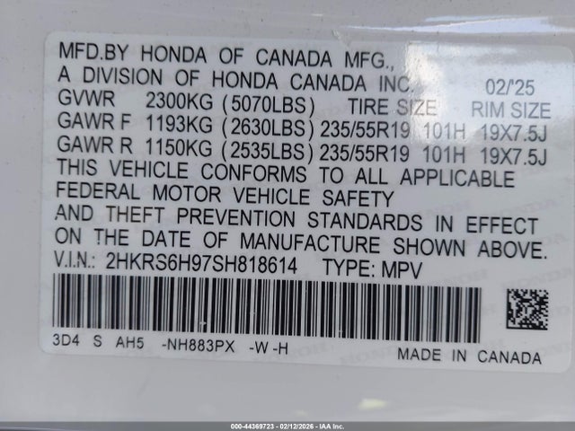 2025 HONDA CR-V HYBRID 2HKRS6H97SH818614 Photo 8