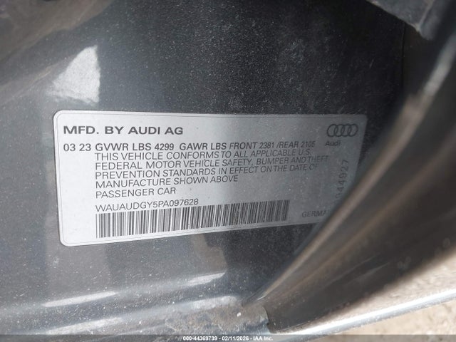 2023 Audi A3 Premium 40 Tfsi Front-wheel Drive S Tronic მანქანა იყიდება აუქციონზე, vin: WAUAUDGY5PA097628, აუქციონის ნომერი: 44369739
