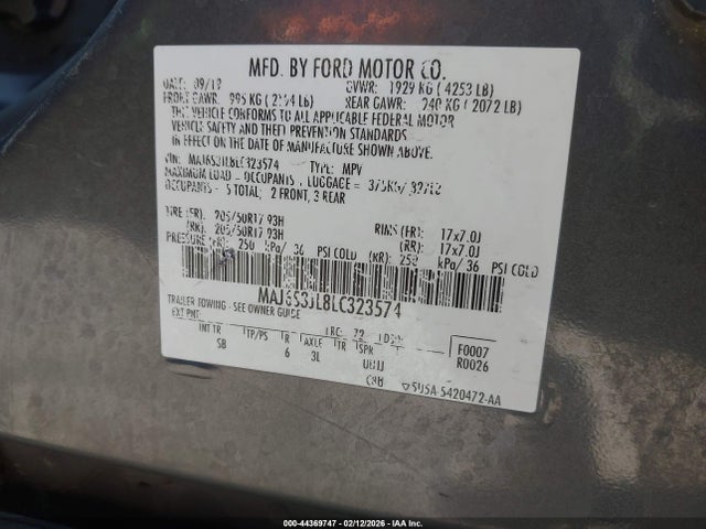 2020 FORD ECOSPORT MAJ6S3JL8LC323574 Photo 8