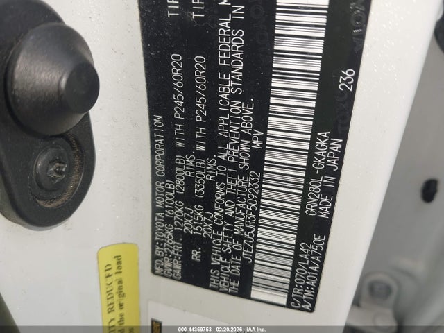 JTEZU5JR3F5092332 Toyota 4runner Limited