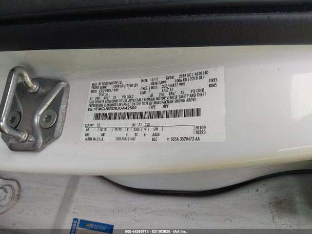 1FMCU0GD8JUA42500 Ford ESCAPE SE