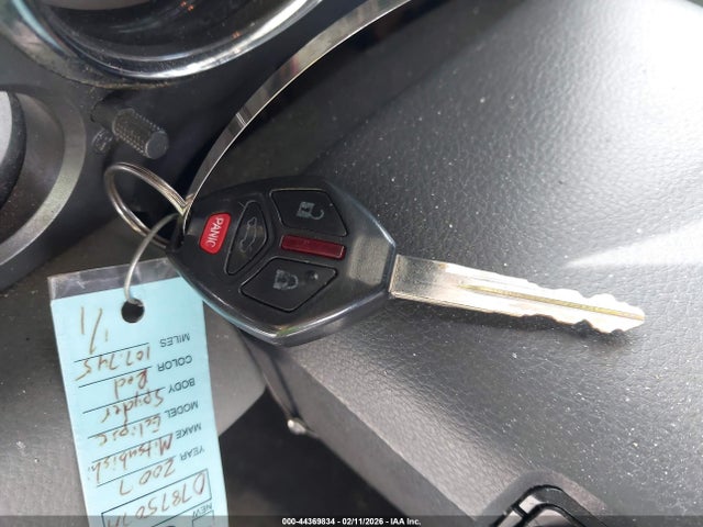 44369834 :رقم المزاد ، 4A3AL25F17E033314 vin ، 2007 Mitsubishi Eclipse Spyder Gs مزاد بيع