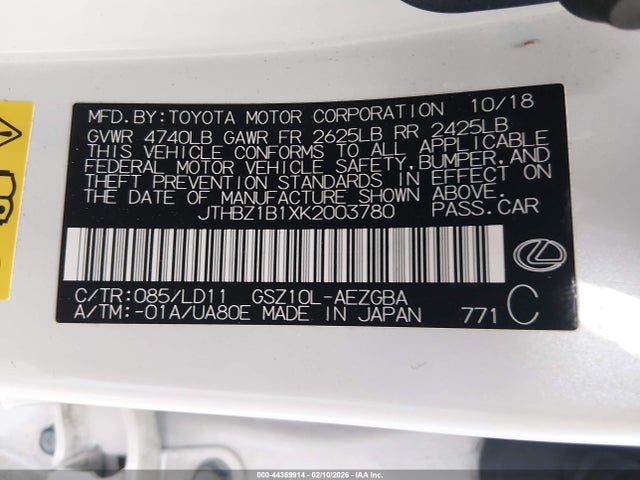 JTHBZ1B1XK2003780 Lexus ES 350