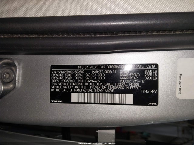 2019 VOLVO XC90 YV4A22PK0K1502602 Photo 8