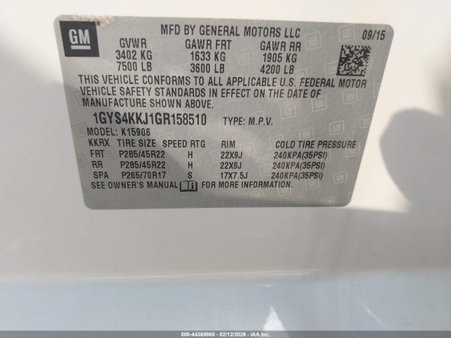 2016 CADILLAC ESCALADE ESV 1GYS4KKJ1GR158510 Photo 8