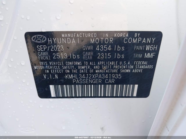 KMHL34J2XPA341935 Hyundai Sonata Limited