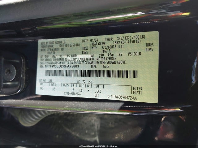 Ford F-150 Xlt 2024 1FTFW3LD2RFA73003 Image 9