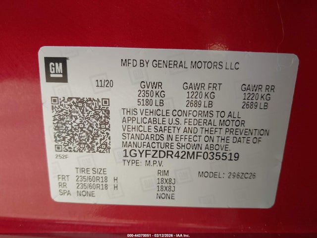 2021 CADILLAC XT4 1GYFZDR42MF035519 Photo 8