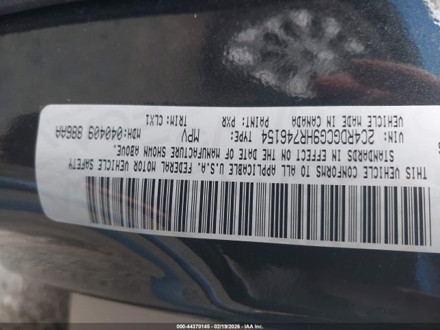 Aukcja sprzedaży 2017 Dodge Grand Caravan Sxt, vin: 2C4RDGCG9HR746154, numer aukcji: 44370145