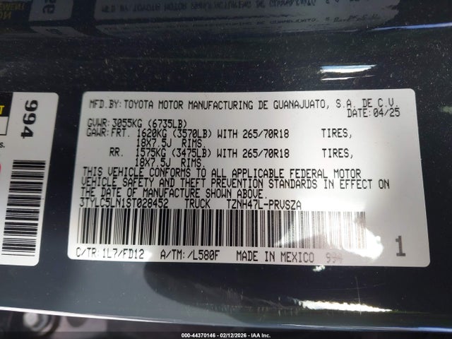 3TYLC5LN1ST028452 Toyota Tacoma Hybrid Trd Off Road