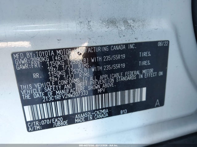 Toyota Rav4 Xle Premium 2022 2T3C1RFV2NW207333 Image 9