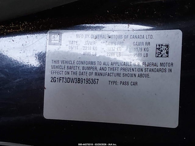 2011 CHEVROLET CAMARO 2G1FT3DW3B9195367 Photo 8