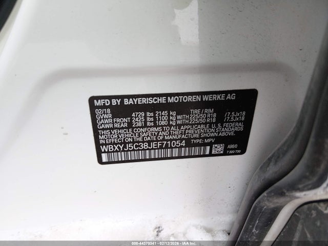 Aukcja sprzedaży 2018 Bmw X2 Xdrive28i, vin: WBXYJ5C38JEF71054, numer aukcji: 44370341