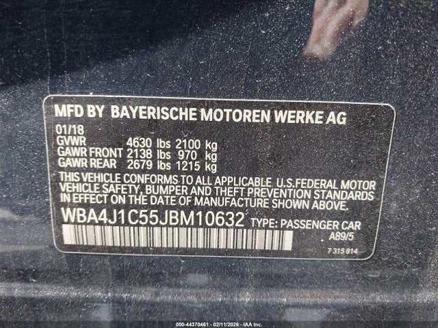 BMW 430i Gran Coupe 2018 WBA4J1C55JBM10632 Image 9