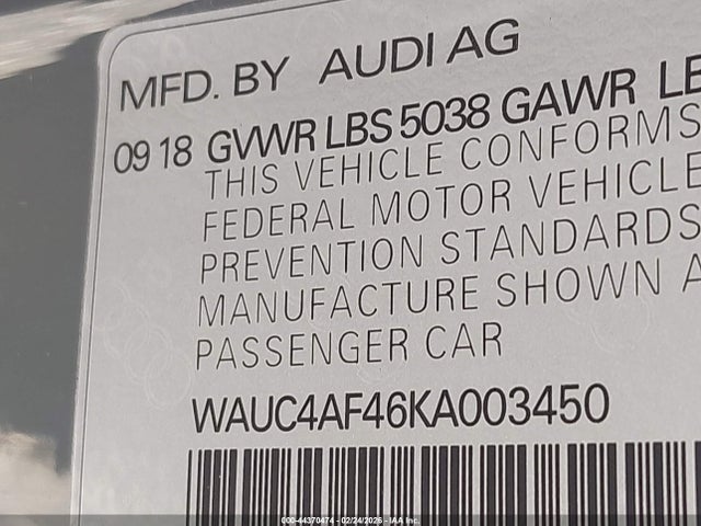 2019 AUDI S4 WAUC4AF46KA003450 Photo 8
