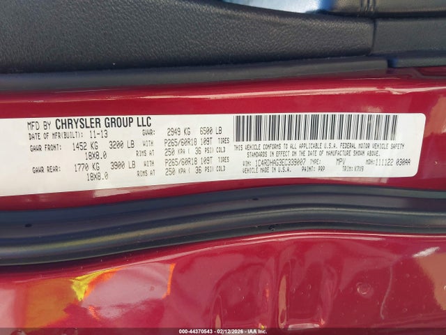 Dodge Durango Sxt 2014 1C4RDHAG3EC339007 Image 9