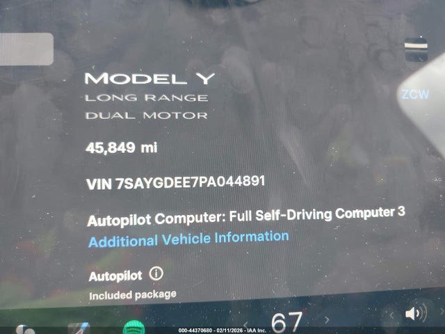 2023 TESLA MODEL Y 7SAYGDEE7PA044891 Photo 6