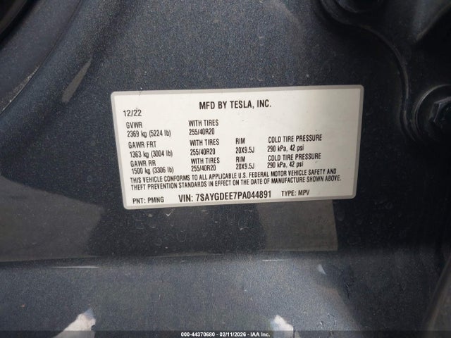 2023 TESLA MODEL Y 7SAYGDEE7PA044891 Photo 8