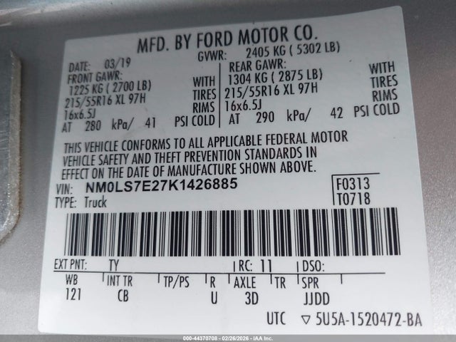 Ford Transit Connect Xl 2019 NM0LS7E27K1426885 Image 9