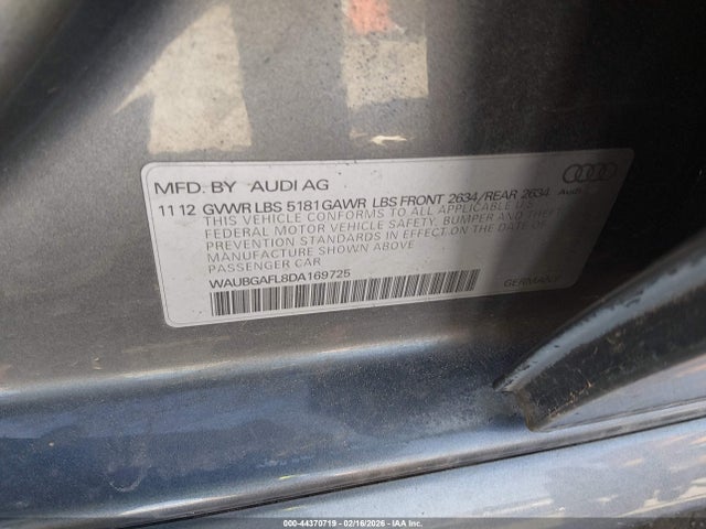 2013 AUDI S4 WAUBGAFL8DA169725 Photo 8