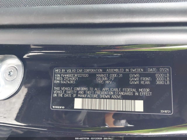 2024 VOLVO XC90 RECHARGE PLUG-IN HYBRID YV4H60CE3R1227020 Photo 8