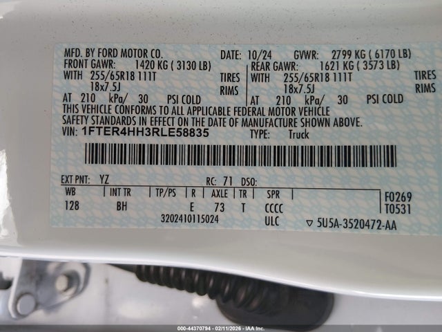 Ford Ranger Xlt 2024 1FTER4HH3RLE58835 Image 9