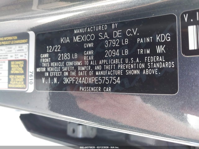 KIA Forte Lxs 2023 3KPF24ADXPE575754 Image 9