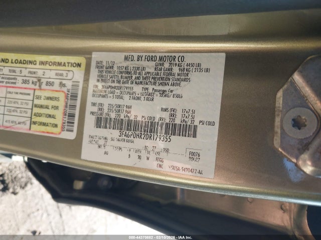 2013 FORD FUSION 3FA6P0HR2DR179355 Photo 8