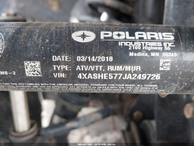 2018 POLARIS SPORTSMAN 4XASHE577JA249726 Photo 9