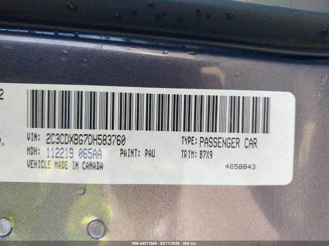Продаж на аукціоні авто 2013 Dodge Charger Se, vin: 2C3CDXBG7DH583760, номер лоту: 44371049